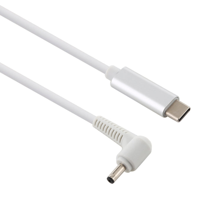 Câble de charge d'alimentation USB-C Type-C vers 4,0 x 1,35 mm pour ordinateur portable Longueur du câble : environ 1,5 m (blanc)