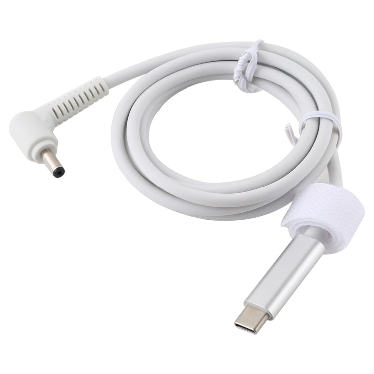 Câble de charge d'alimentation USB-C Type-C vers 4,0 x 1,35 mm pour ordinateur portable Longueur du câble : environ 1,5 m (blanc)