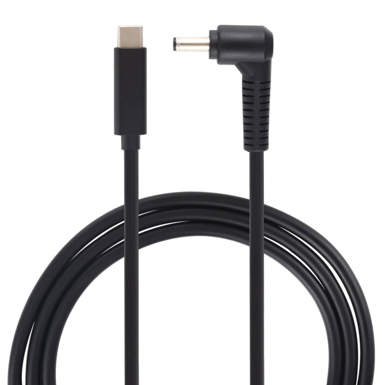 USB-C Type-C a 4.0x1.35 mm Cable de Carga de Alimentación Para Portátil Longitud del Cable: aProximadamente 1.5 m (Negro)