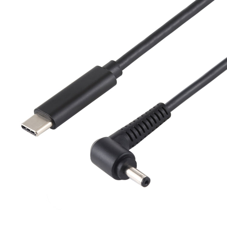 USB-C Type-C a 4.0x1.35 mm Cable de Carga de Alimentación Para Portátil Longitud del Cable: aProximadamente 1.5 m (Negro)