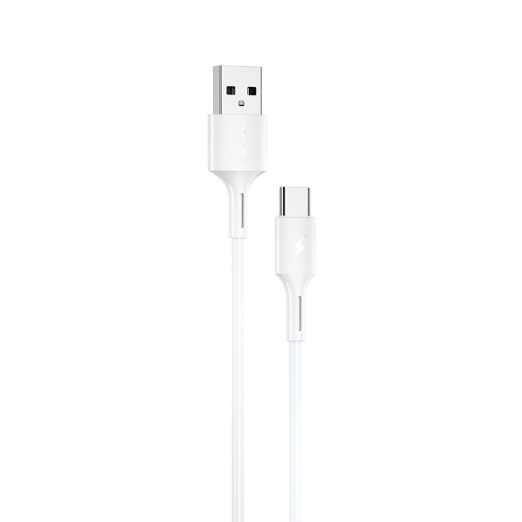 WKOME WDC-136 Câble de données de charge rapide USB A Type-C / USB-C 3A (Blanc)