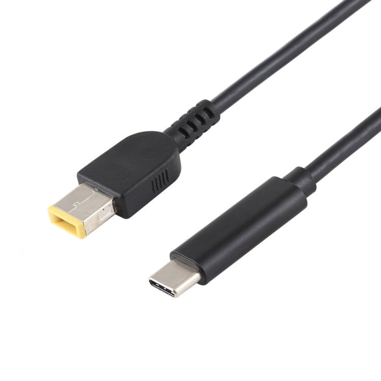 USB-C Type-C a Big Square Male Laptop Power Charging Cable Para Lenovo Longitud del Cable: aProximadamente 1.5 m (Negro)
