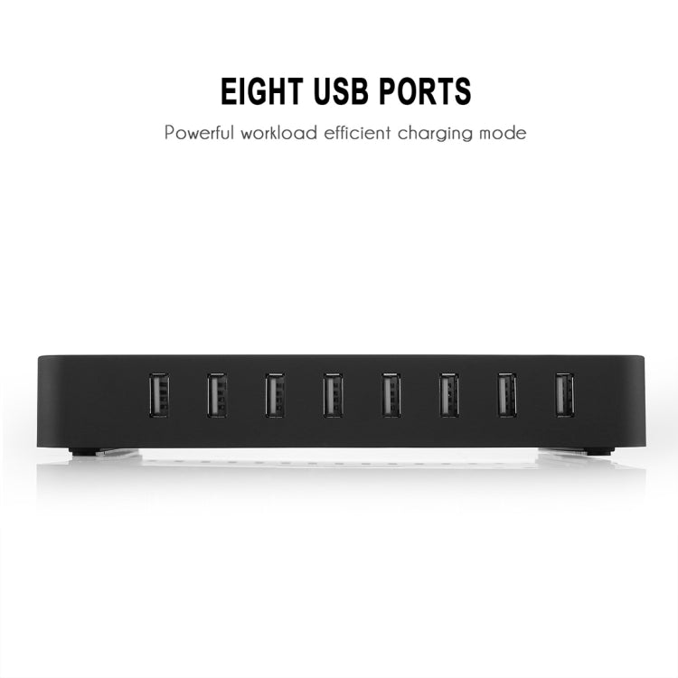 LMH-PW006 Multifunction 96W DC5V/19.2A(MAX) Output 8 USB Ports Smart Charger Detachable Charging Station (Black)