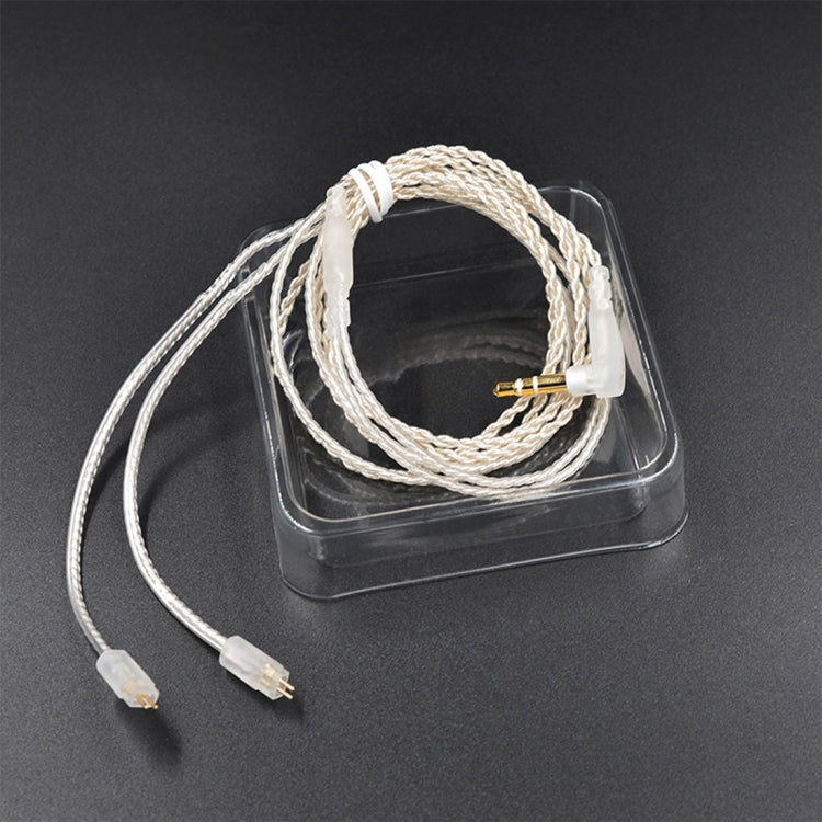 Câble de casque audio 3,5 mm à texture torsadée argentée applicable à KZ ZS3 (argent)