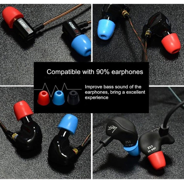 KZ 6 PCS Kit de Auriculares de espuma de memoria con cancelación de ruido y aislamiento de Sonido para todos los Auriculares internos tamaño: L M y S (Rojo)