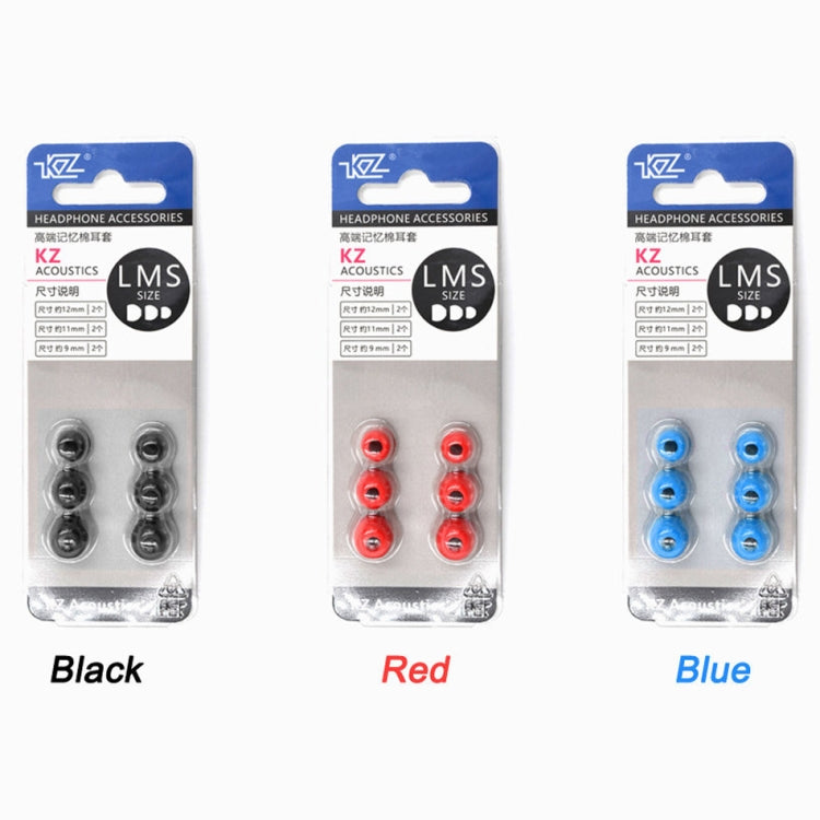 KZ 6 PCS Sound Isolating Noise Canceling Memory Foam Earbuds Kit for All In-Ear Headphones Size: LM and S (Red)