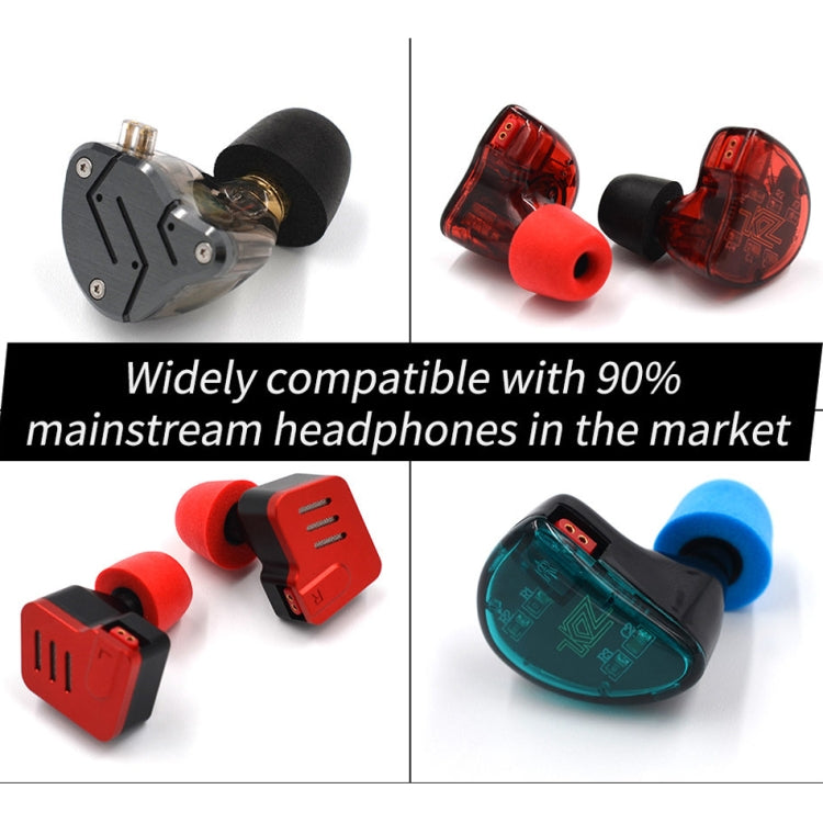 KZ 6 PCS Kit de Auriculares de espuma de memoria con cancelación de ruido y aislamiento de Sonido para todos los Auriculares internos tamaño: L M y S (Rojo)