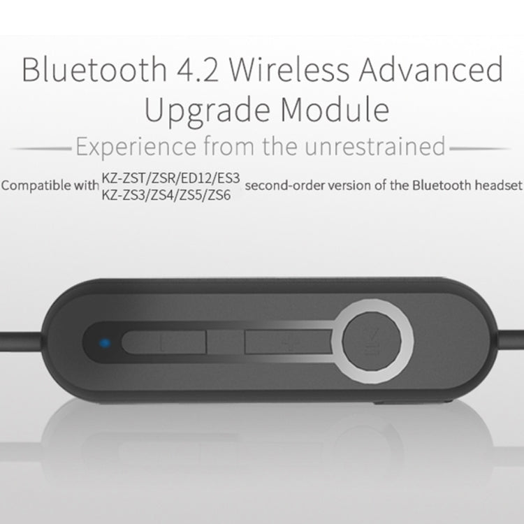 KZ ZS3 85 cm Bluetooth 4.2 Module de mise à niveau sans fil avancé câble casque (noir)