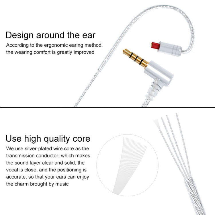 Iron Triangle IM Series Plug Cable de Auriculares Plateado con Micrófono (Plateado)
