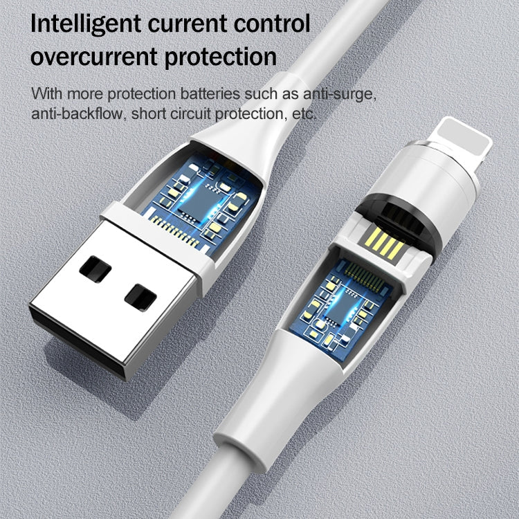 1m USB to USB-C / Type-C 540 Degree Rotatable Magnetic Charging Cable (White)