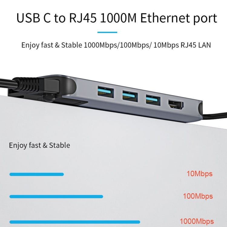 WIWU Alpha 12 in 1 USB 3.0 X3 + USB 2.0 x2 + HDMI + SD + Micro SD + Type-C / USB-C + Lan Port + 3.5mm Port Multifunction HUB Docking Station