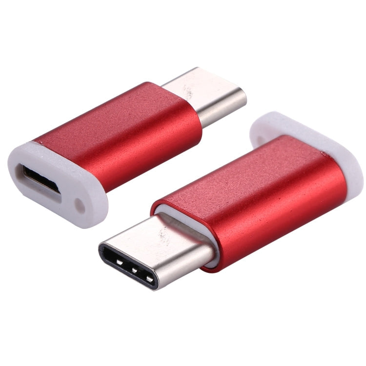 Adaptateur Convertisseur Type C Mâle vers Micro USB 2.0 Femelle pour Galaxy S8 et S8+ / LG G6 / Huawei P10 et P10 Plus / Oneplus 5 / Xiaomi Mi6 et Max 2 / et autres Smartphones (Rouge)