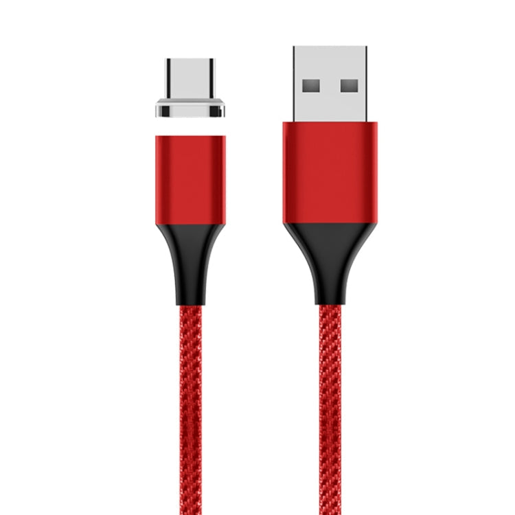 M11 3A USB A USB-C / Tipo C / Cable de Datos Magnéticos trenzados de Nylon longitud del Cable: 1m (Rojo)