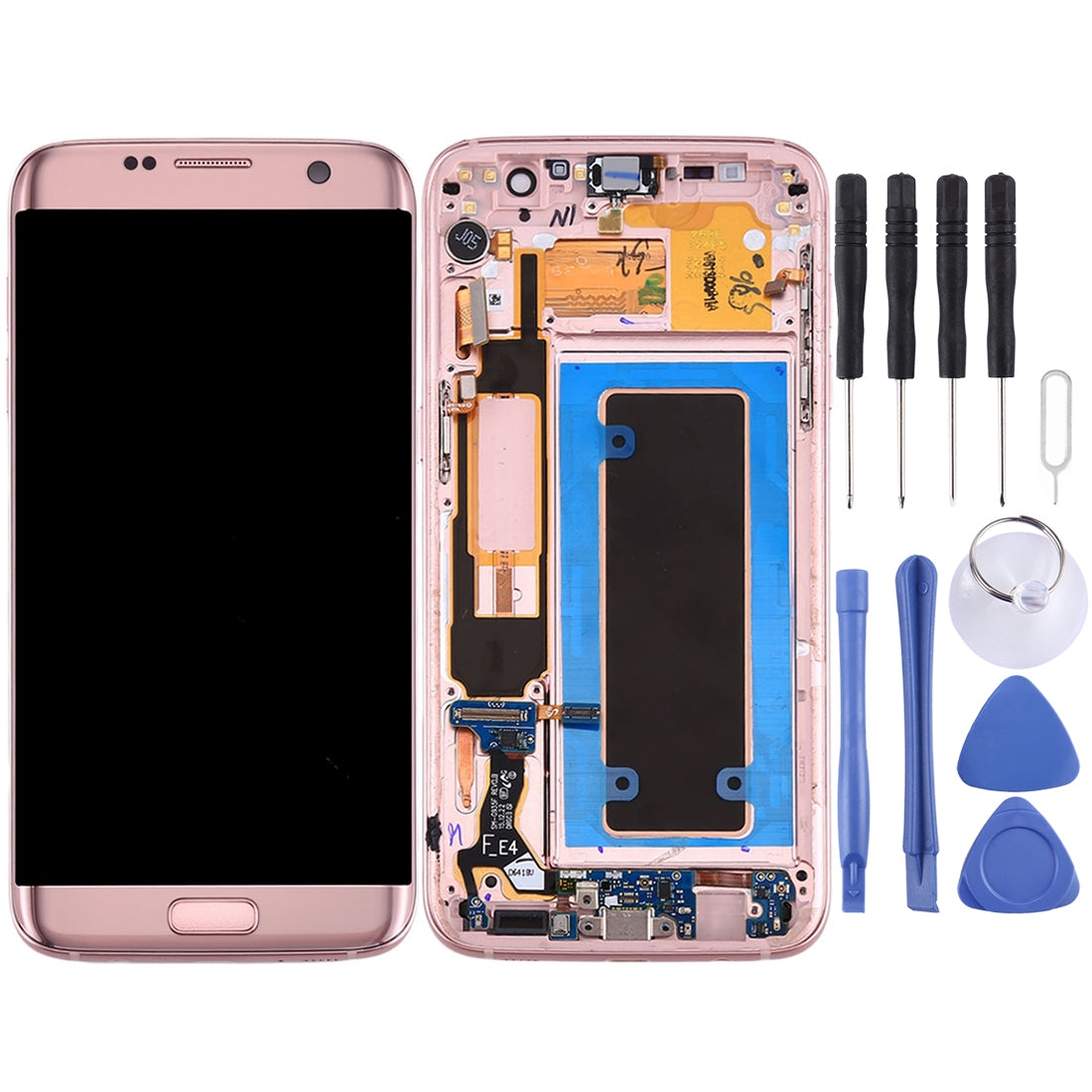 Ecran Complet + Tactile + Châssis Samsung Galaxy S7 Edge / G935F Rose