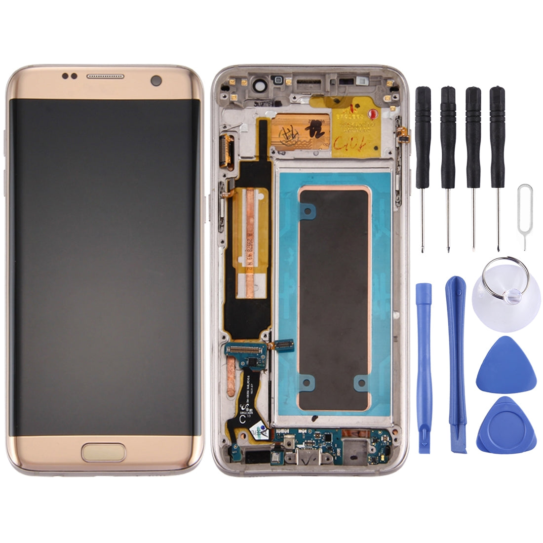 Pantalla LCD + Tactil + Marco (Con Piezas) Samsung Galaxy S7 Edge G935F Dorado
