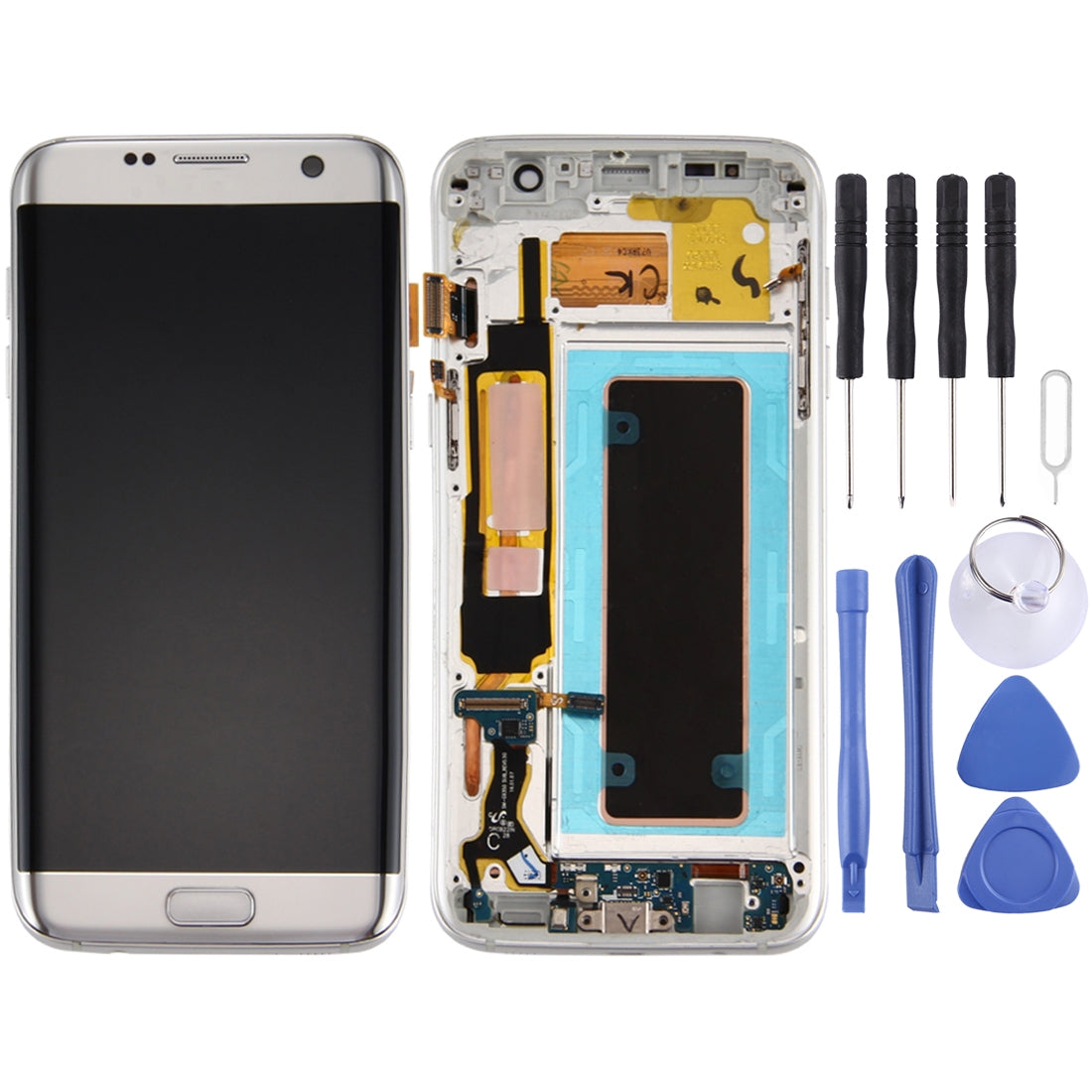 LCD Screen + Touch + Frame (With Parts) Samsung Galaxy S7 Edge G935A Silver