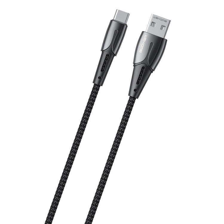 WK WDC-085 3A Tipo-C / USB-C Goldsim Alloy de aleación de Aluminio Cable de Carga longitud: 1.2m (Negro)
