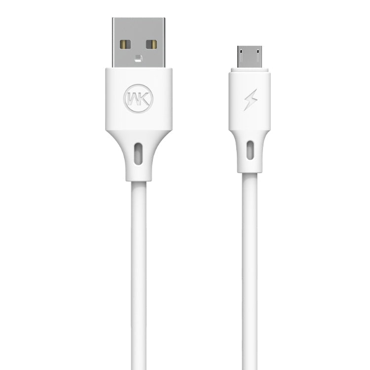 WK WDC-092 2M 2.4A MAX Output Full Speed ​​Pro Series USB A Micro USB Data Sync Charging Cable (White)
