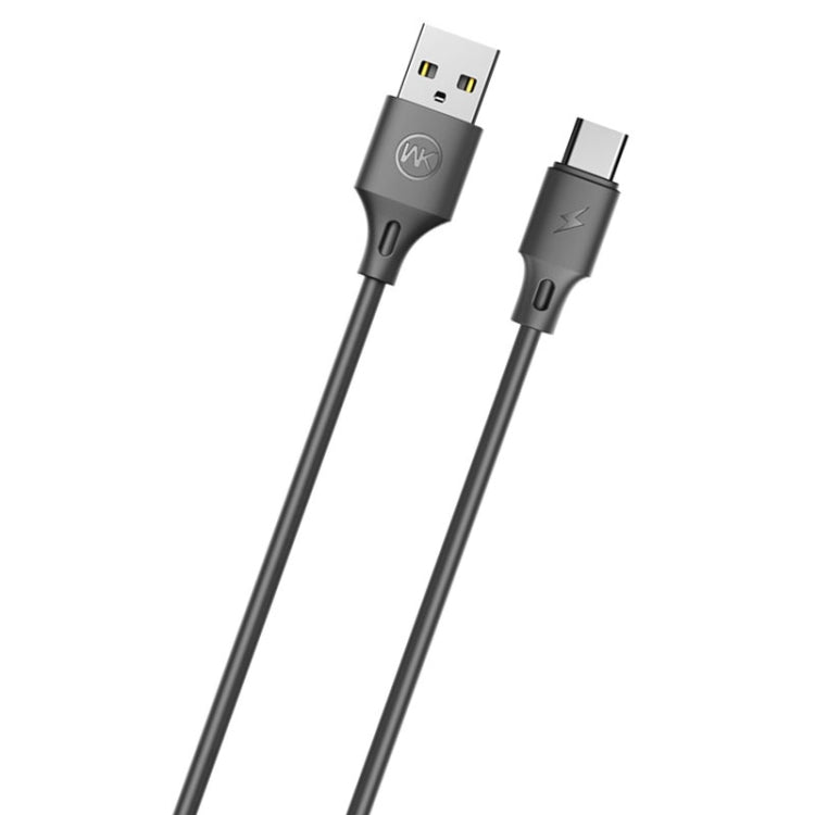 WK WDC-092 2m 2.4A Salida máxima Velocidad completa Pro Series USB a USB-C / Type-C Cable de Carga de Sincronización de Datos (Negro)