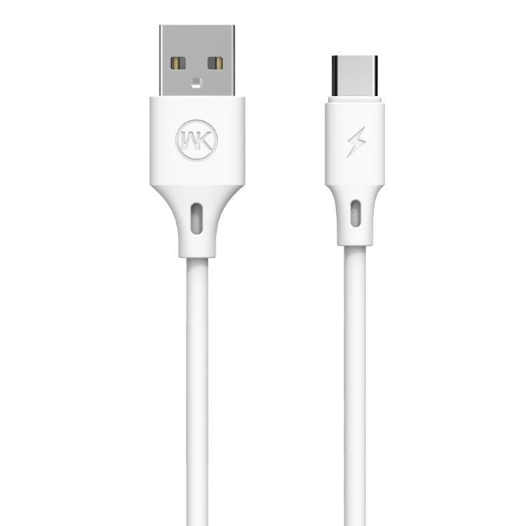 WK WDC-092 2M 2.4A MAX OUTPUT Full Speed ​​Pro Series USB to USB-C / TYPE-C Data Sync Charging Cable (White)