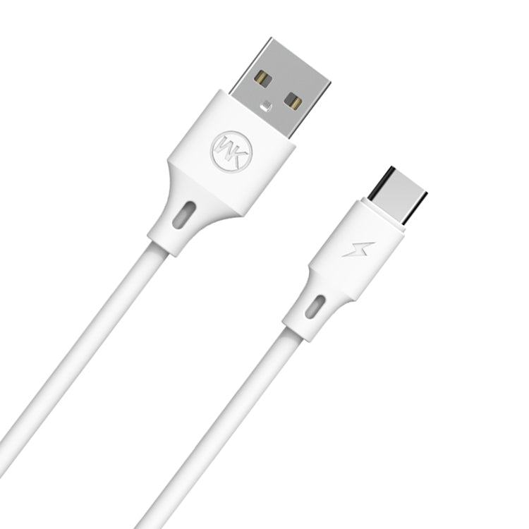 WK WDC-092 3M 2.4A maximum series Full Speed ​​Pro Series USB to USB-C / TYPE-C Data Sync Charging Cable (White)
