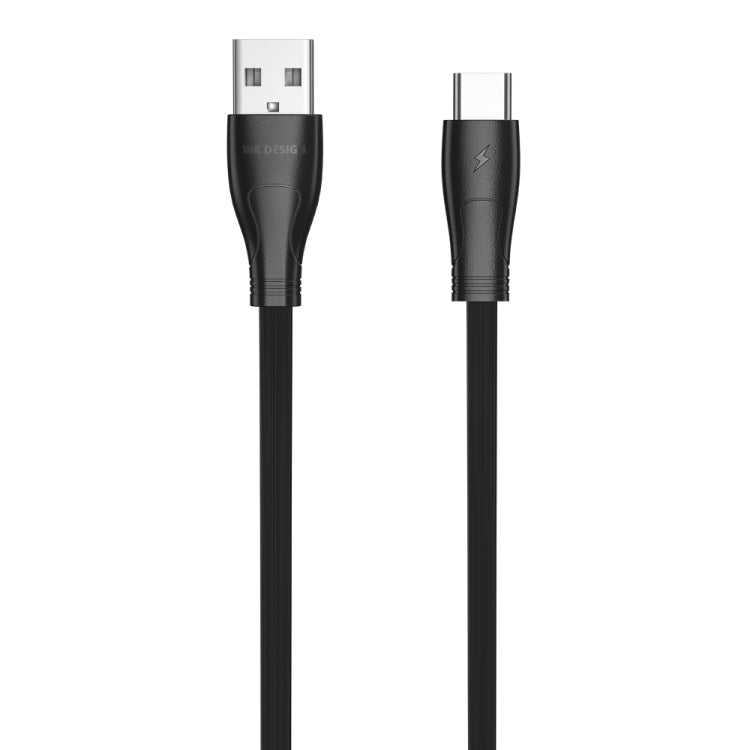 WK WDC-097 1m 2.4A Output Speed ​​Pro Series USB to USB-C / Type-C Data Sync Charging Cable (Black)