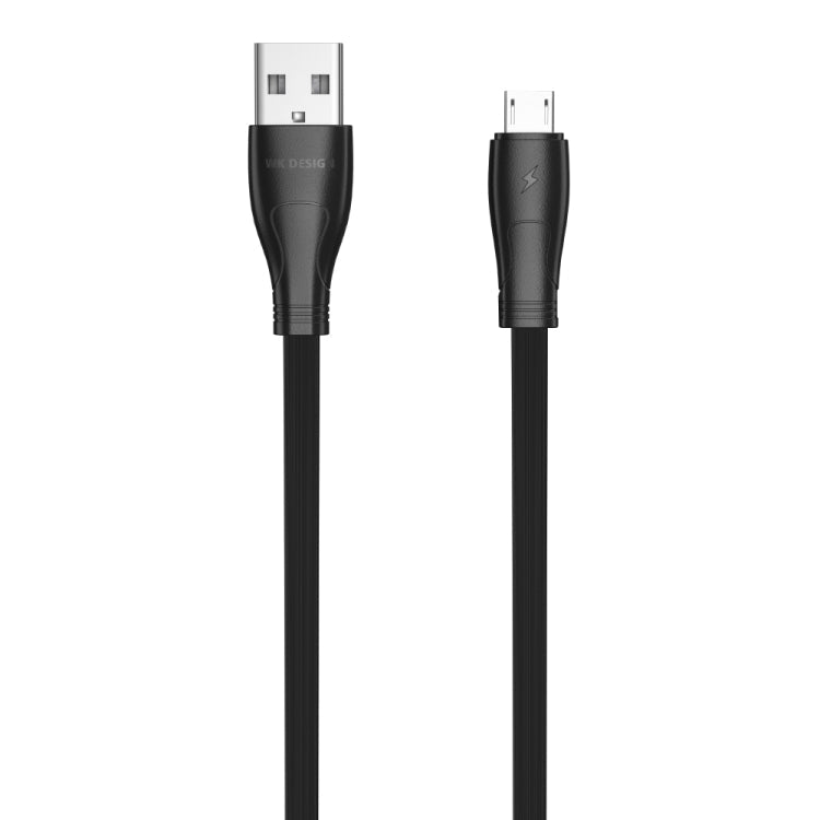 WK WDC-097 1m 2.4A Output Speed ​​Pro Series USB to Micro USB Data Sync Charging Cable (Black)