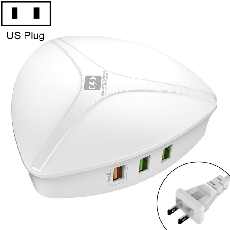 LDNIO A6801 6 ports USB QC3.0 chargeur de voyage intelligent prise américaine
