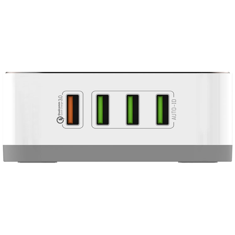 LDNIO A8101 8 USB Ports QC3.0 Smart Travel Charger UK Plug (Grey)