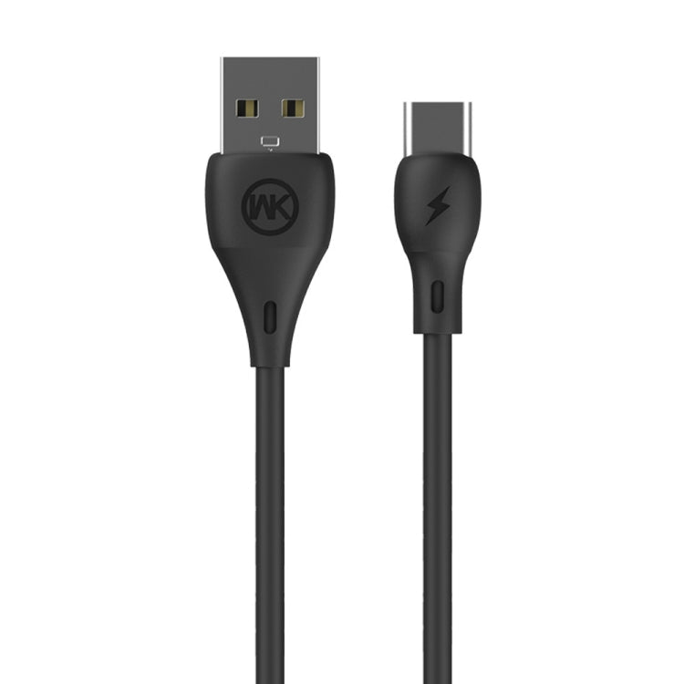 WK WDC-072 1m 2.1A Full Speed ​​Serial Output USB to USB-C / Type-C Data Sync Charging Cable (Black)