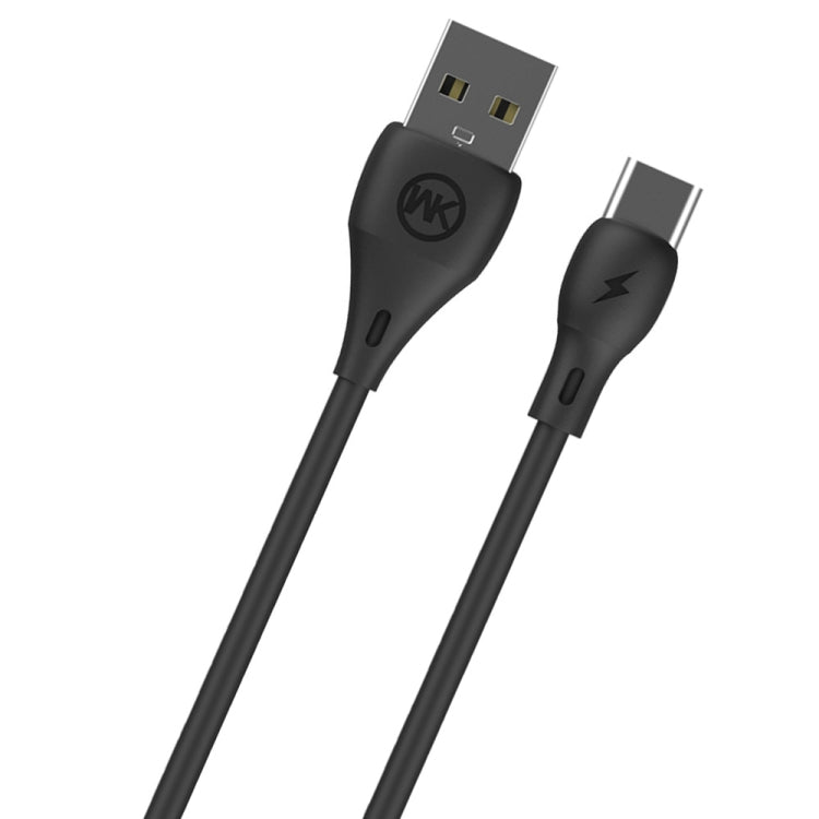 WK WDC-072 1m 2.1A Salida Serie de velocidad completa USB a USB-C / Cable de Carga de Sincronización de Datos Tipo-C (Negro)