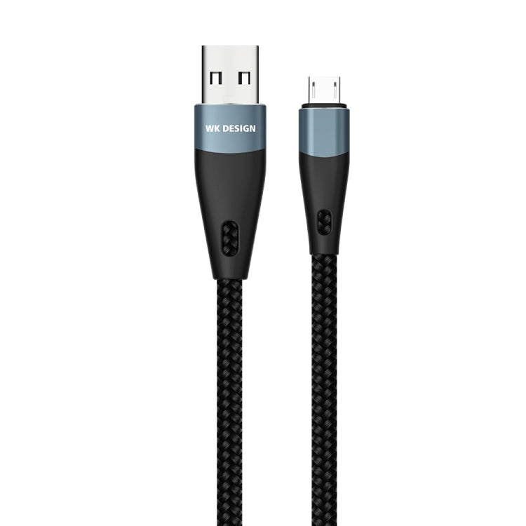 WK WDC-079 1m 2.4A Output USB to Micro USB High Fiber Braided Data Sync Charging Cable