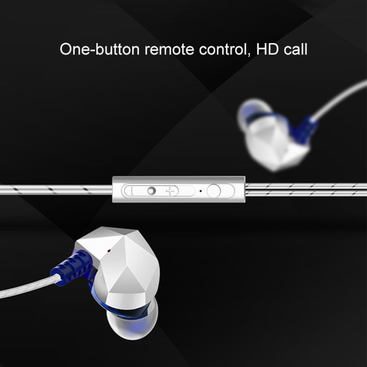 QKZ CK6 HIFI In-Ear Plastic Material Music Headphones (Blue)