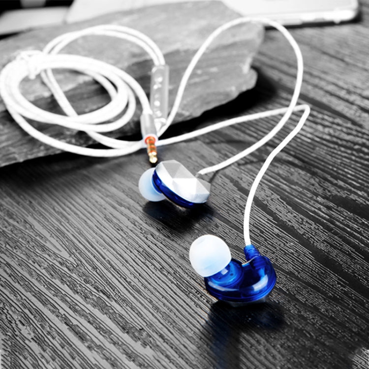 QKZ CK6 HIFI In-Ear Plastic Material Music Headphones (Blue)