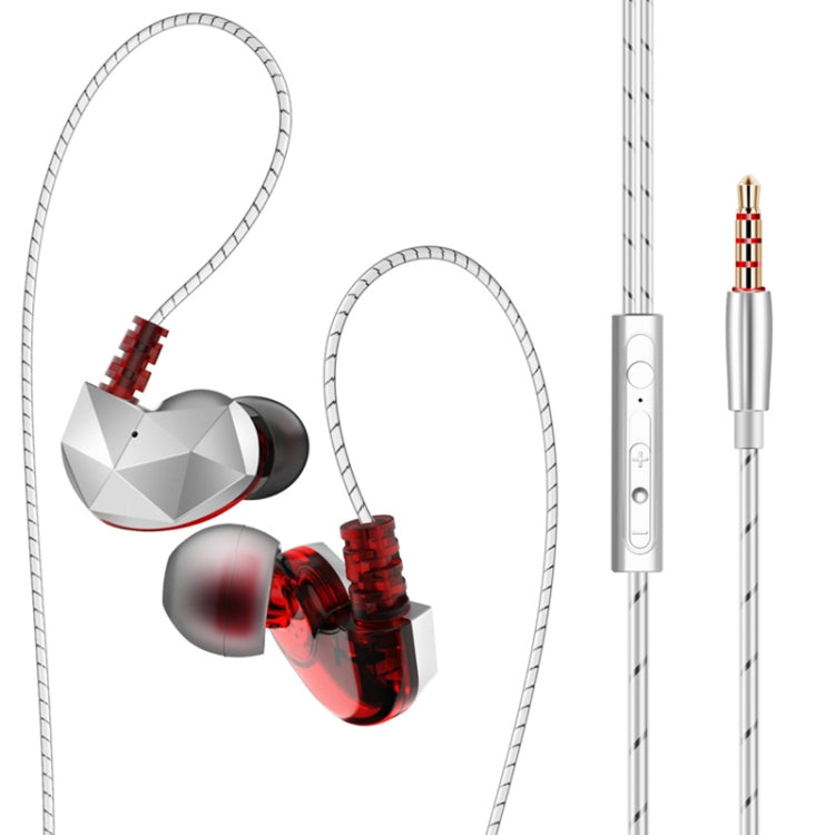 QKZ CK6 HIFI Auriculares de música de material plástico en la Oreja (Rojo)