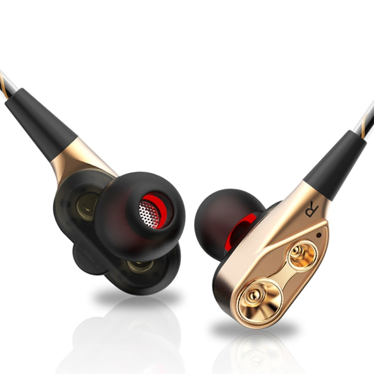 QKZ CK8 HiFi In-ear Four-unit Music Sports Headphones (Gold)