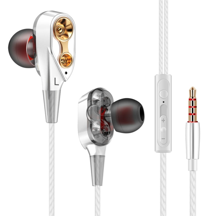 QKZ CK8 HiFi In-ear Auriculares Deportivos de música de cuatro unidades (Blanco)