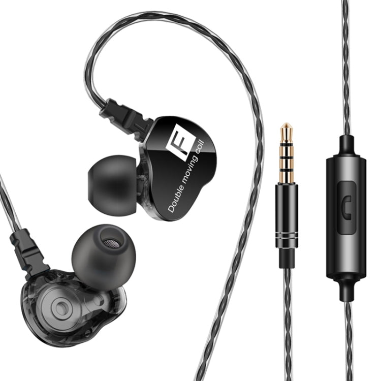 QKZ CK9 HiFi In-ear Auriculares Deportivos de música de cuatro unidades (Negro)