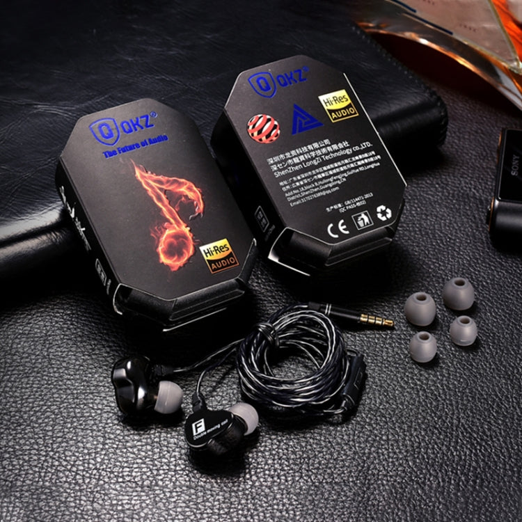 QKZ CK9 HiFi In-ear Four-unit Music Sports Headphones (Black)