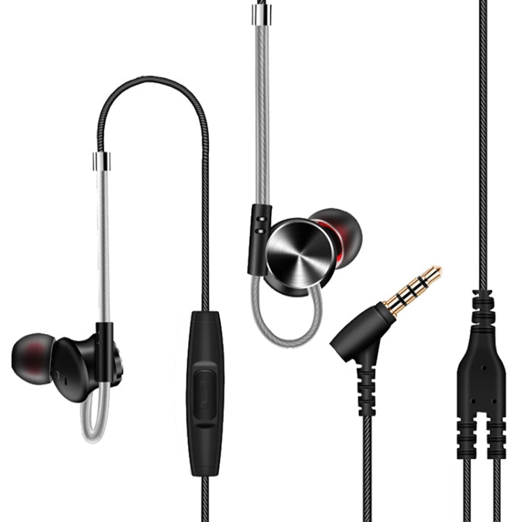 QKZ DM10 Écouteurs de sport intra-auriculaires tout métal de haute qualité pour la version microphone de musique