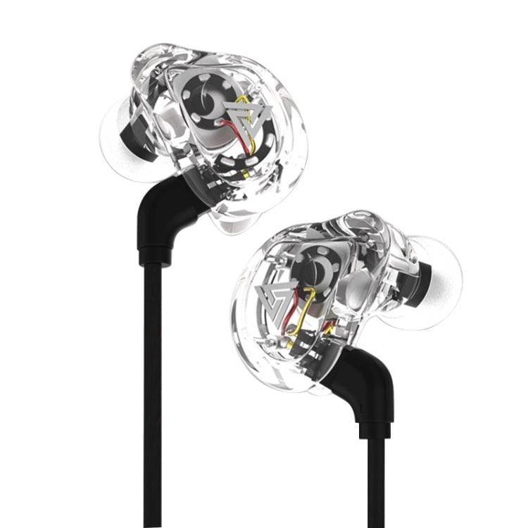 QKZ VK1 plug-in design four-unit music headphones support switching lines Basic version
