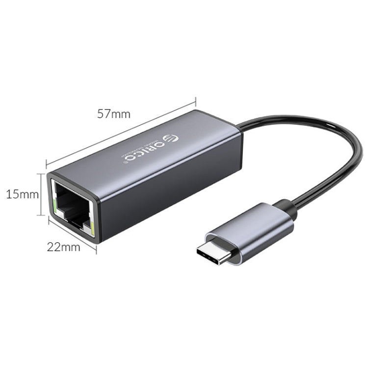 Cable Adaptador de red ORICO XC-R45 USB-C / Type-C a RJ45 Gigabit Ethernet LAN longitud total: 15 cm