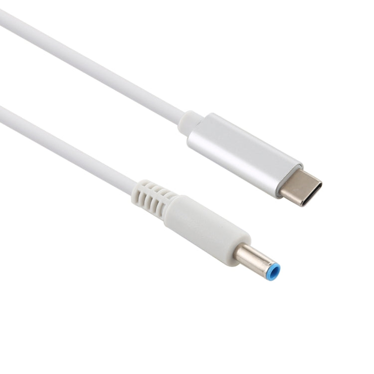 Câble de charge USB-C Type-C vers 4,5 x 3,0 mm pour ordinateur portable Longueur du câble : environ 1,5 m (blanc)