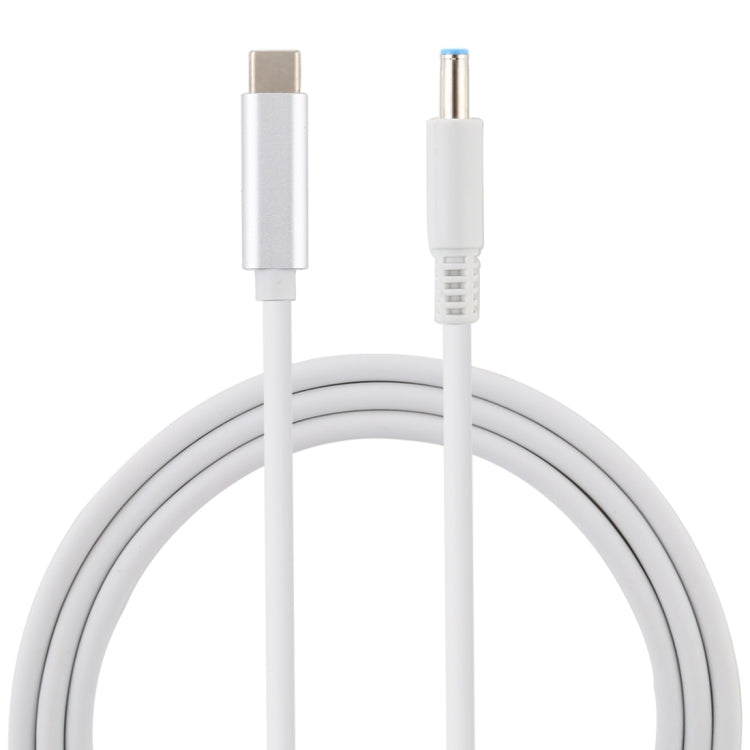 USB-C Type-C a 4.5X3.0 mm Cable de Carga de Alimentación Para Portátil Longitud del Cable: aProximadamente 1.5 m (Blanco)