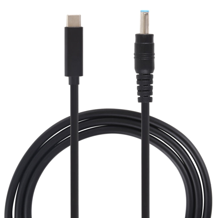 Câble de charge USB-C Type-C vers 4,5 x 3,0 mm pour ordinateur portable Longueur du câble : environ 1,5 m (noir)