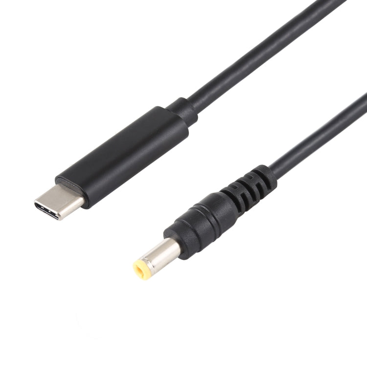 USB-C Type-C a 5.5x2.5 mm Cable de Carga de Alimentación Para Portátil Longitud del Cable: aProximadamente 1.5 m (Negro)