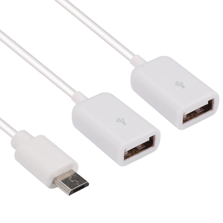 Câble Micro USB vers deux ports OTG de 20 cm