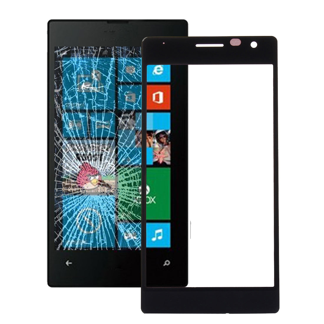 Cristal Exterior Pantalla Frontal Nokia Lumia 730 Negro
