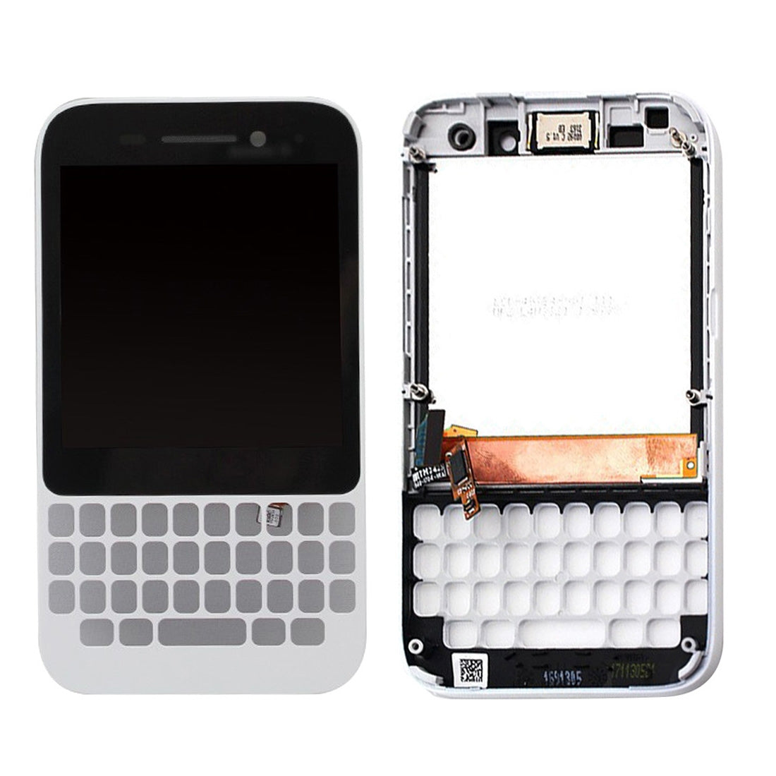 Pantalla Completa LCD + Tactil + Marco BlackBerry Q5 Blanco