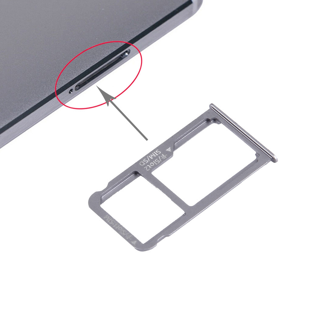 SIM / Micro SD Holder Tray Huawei Mate 8 Gray